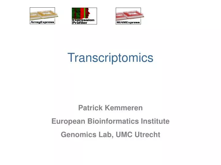 patrick kemmeren european bioinformatics institute genomics lab umc utrecht