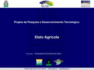 Projeto de Pesquisa e Desenvolvimento Tecnológico Xisto Agrícola