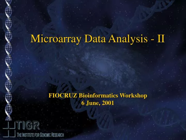 microarray data analysis ii