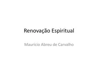 renova o espiritual