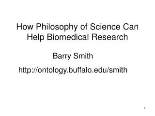 How Philosophy of Science Can Help Biomedical Research