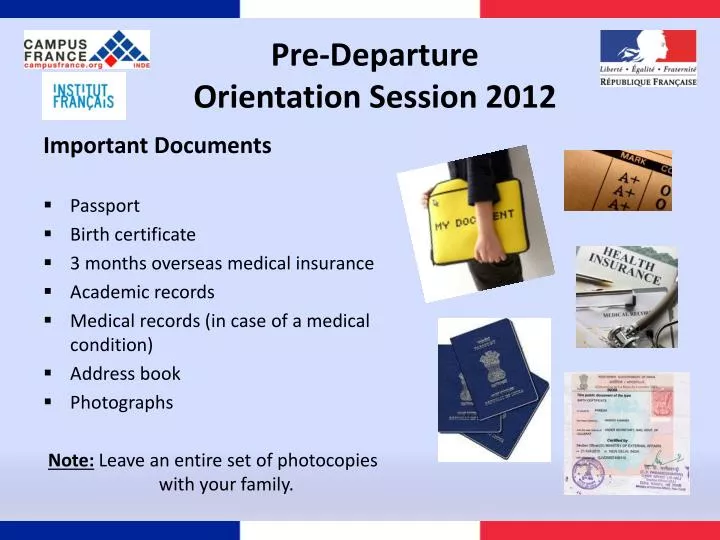 pre departure orientation session 2012