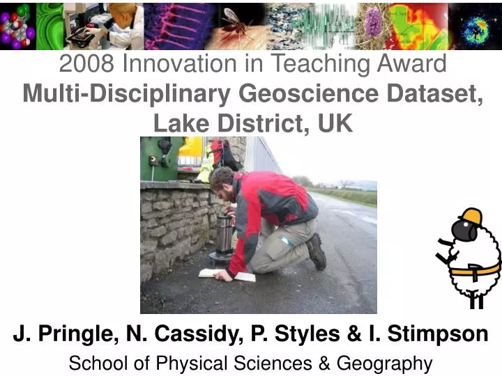 2008 innovation in teaching award multi disciplinary geoscience dataset lake district uk