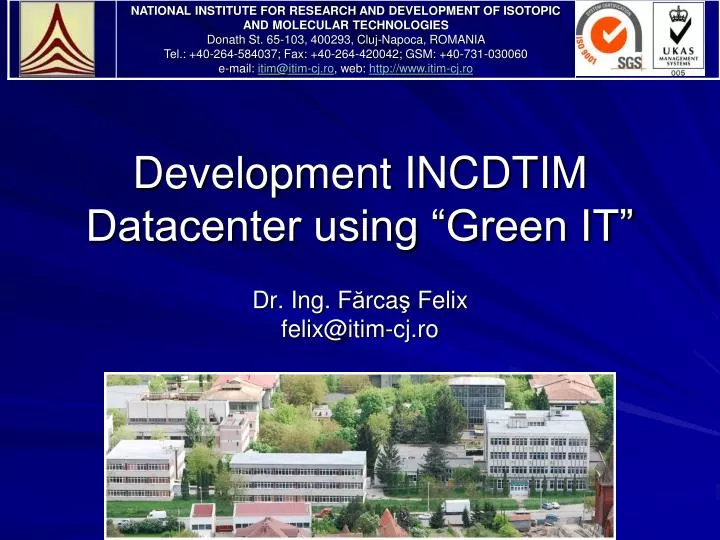 development incdtim datacenter using green it