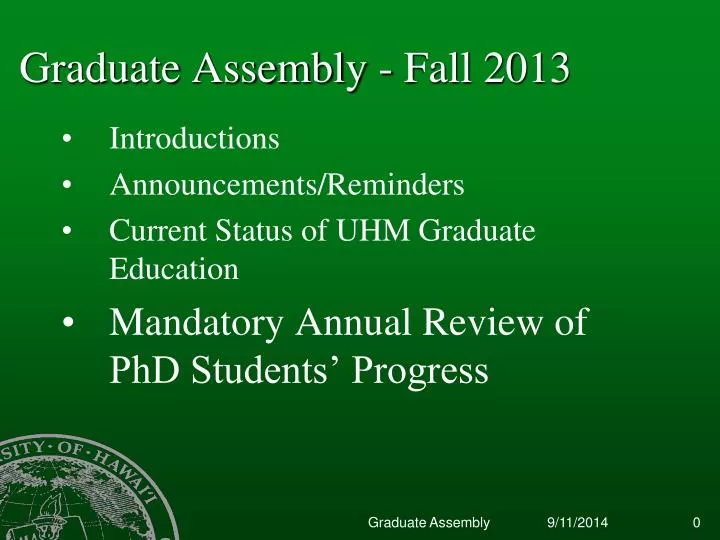 graduate assembly fall 2013