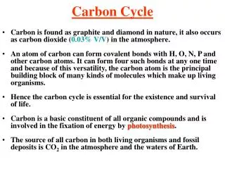 carbon cycle