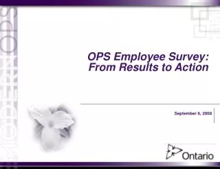 OPS Employee Survey: From Results to Action