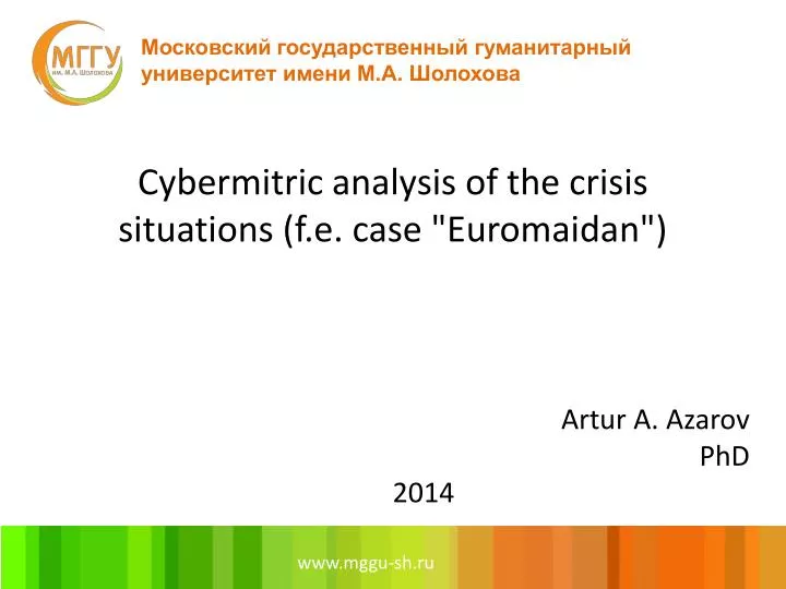 cybermitric analysis of the crisis situations f e case euromaidan
