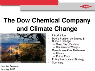 The Dow Chemical Company and Climate Change