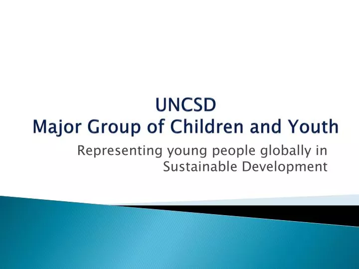 uncsd major group of children and youth