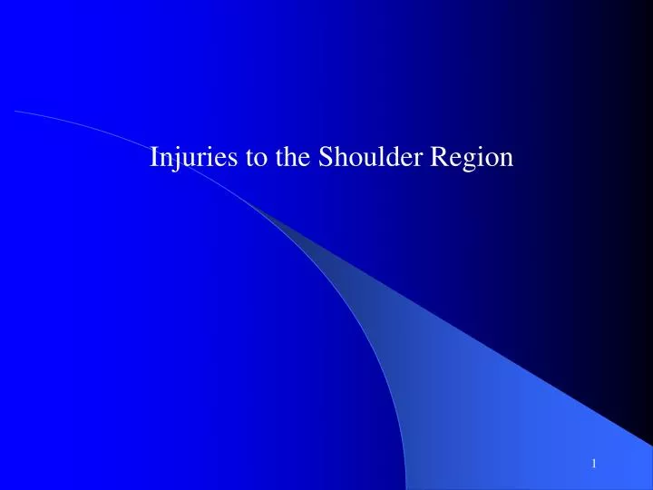 injuries to the shoulder region