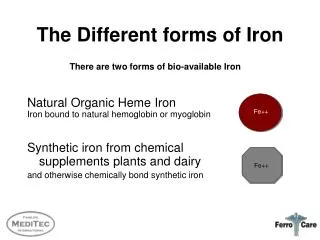 The Different forms of Iron