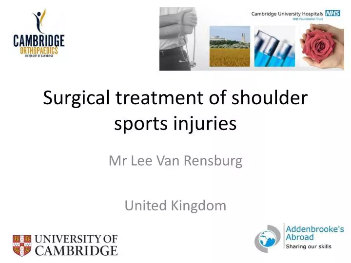 surgical treatment of shoulder sports injuries
