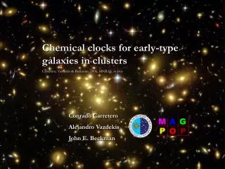 Chemical clocks for early-type galaxies in clusters