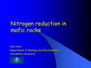 Nitrogen reduction in mafic rocks