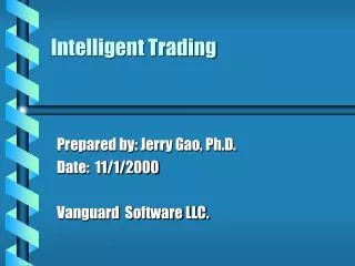 Intelligent Trading