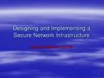 Designing and Implementing a Secure Network Infrastructure - slide 1
