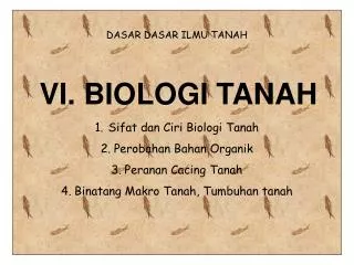 dasar dasar ilmu tanah