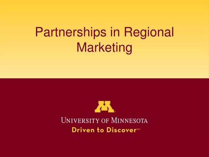 partnerships in regional marketing