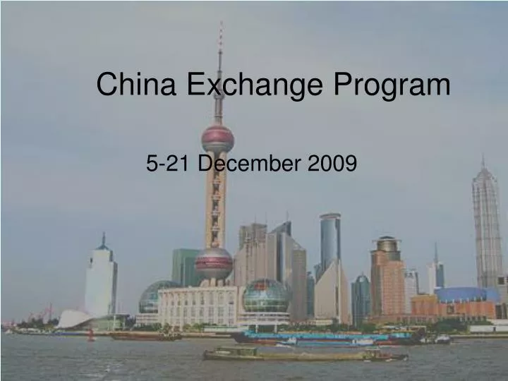 china exchange program