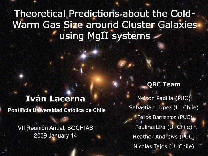 theoretical predictions about the cold warm gas size around cluster galaxies using mgii systems