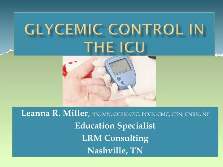 glycemic control in the icu