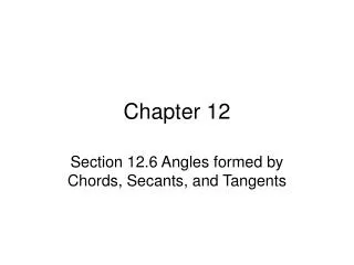 Chapter 12