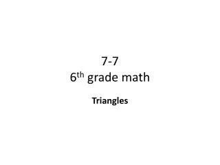 7-7 6 th grade math