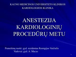 anestezija kardiologini proced r metu