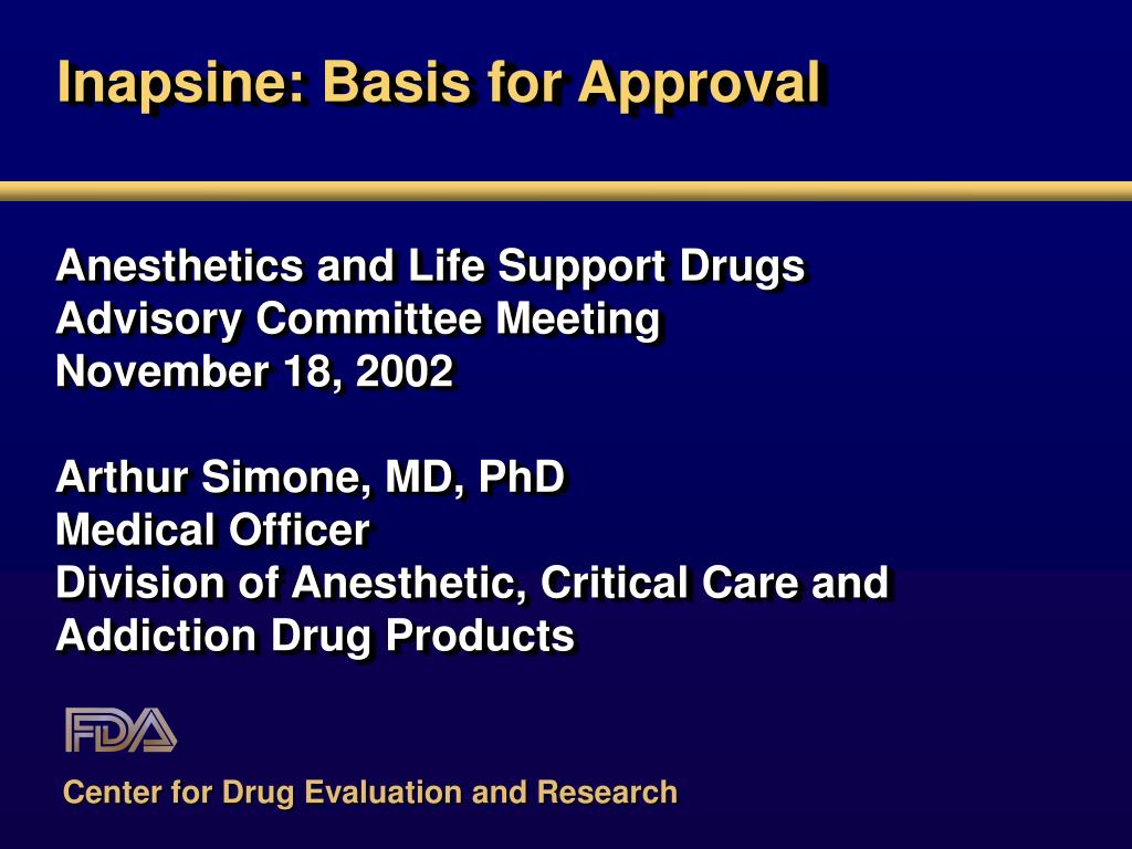 PPT - Inapsine: Basis for Approval PowerPoint Presentation, free ...