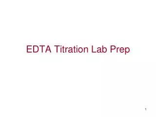 EDTA Titration Lab Prep