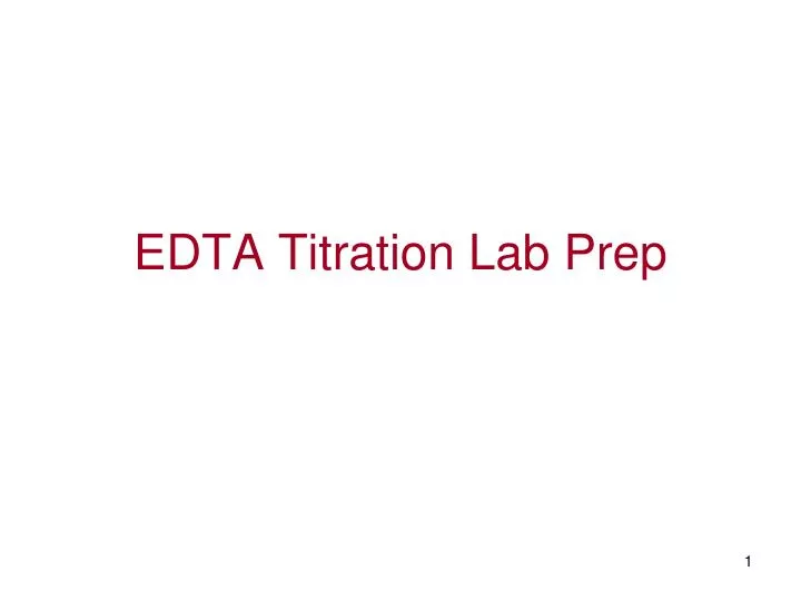 edta titration lab prep