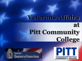 Veterans Affairs	 at Pitt Community College
