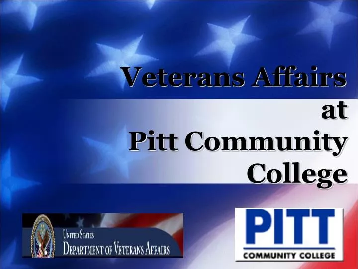 veterans affairs at pitt community college