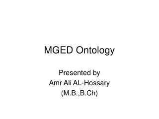 MGED Ontology