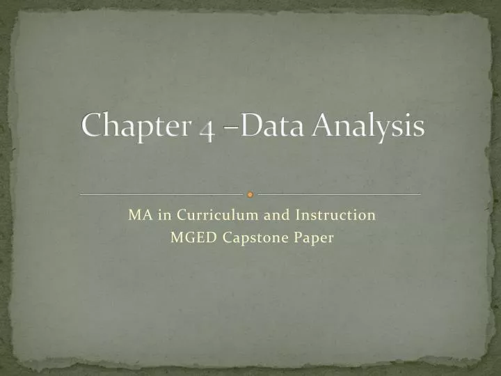 chapter 4 data analysis