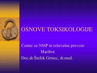 osnove toksikologije