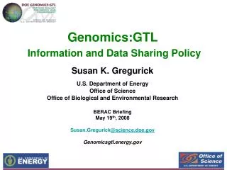 Genomics:GTL Information and Data Sharing Policy