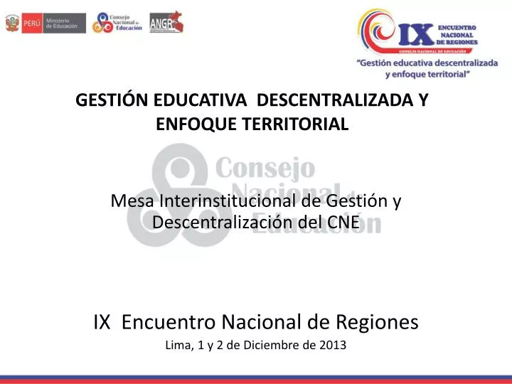 gesti n educativa descentralizada y enfoque territorial