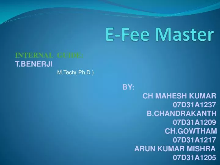 e fee master