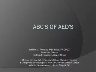 ABC'S of AED's