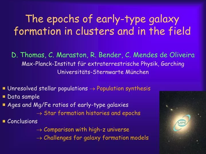 the epochs of early type galaxy formation in clusters and in the field