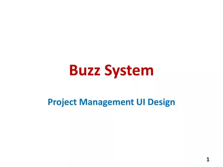 buzz system