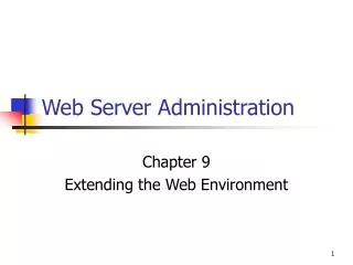 Web Server Administration