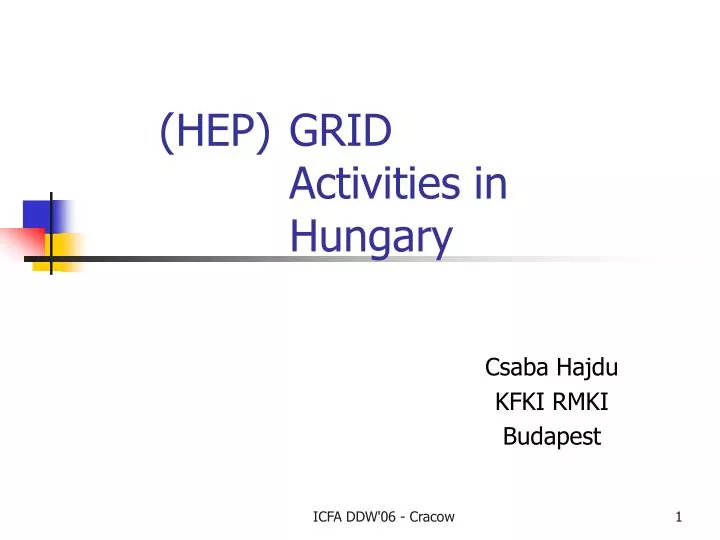 hep grid activities in hungary