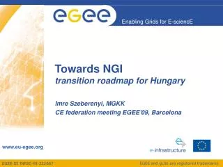 Towards NGI transition roadmap for Hungary