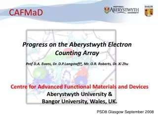 Progress on the Aberystwyth Electron Counting Array