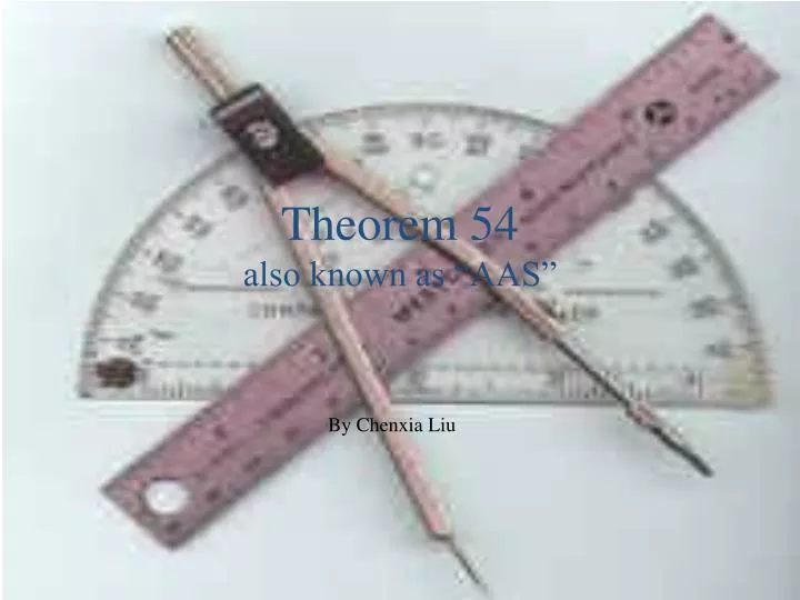 theorem 54 also known as aas