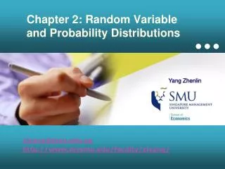 Chapter 2: Random Variable and Probability Distributions