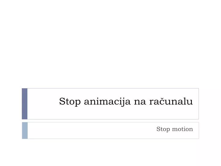 stop animacija na ra unalu